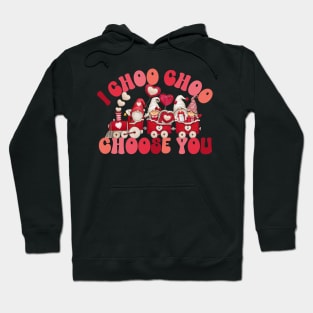 I Choo Choo Choose You-Valentine's Day Cute Genome Heart Train Hoodie